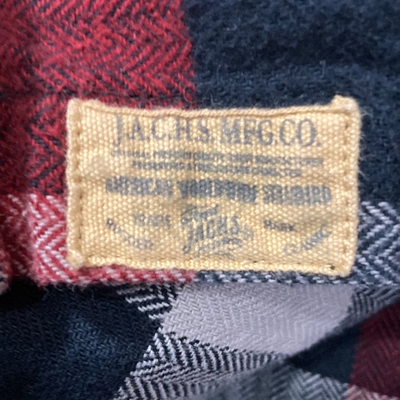 Mens 100% cotton Black&Red PLAID LS Button- down SHIRT w/dual chest pockets Sz M - Picture 4 of 10